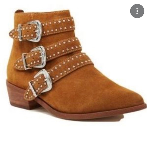 AQUA BLANE WESTERN BOOTIES IN COGNAC 7.5 - Picture 2 of 4